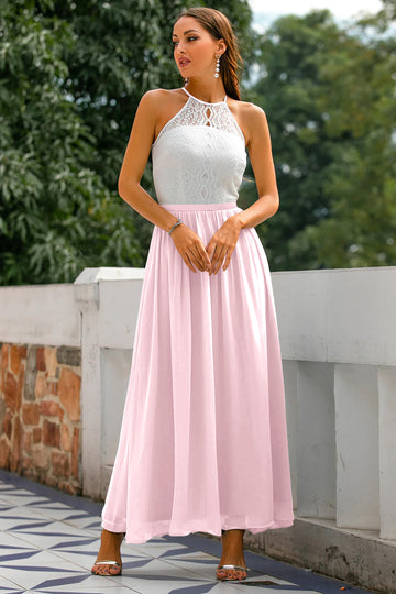 Vestido largo con espalda abierta negro